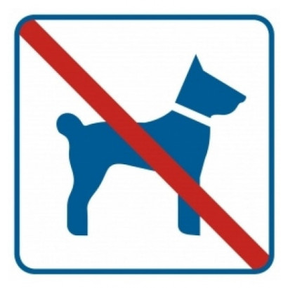 Znak - Zakaz wprowadzania psów RA507