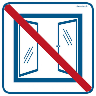 Znak - Nie otwierać obiekt klimatyzowany RA515