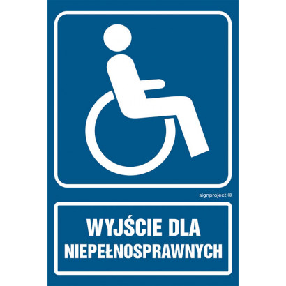 Znak - Wyjście dla niepełnosprawnych RB029