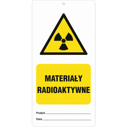 Znak - Materiałay radioaktywne RG403
