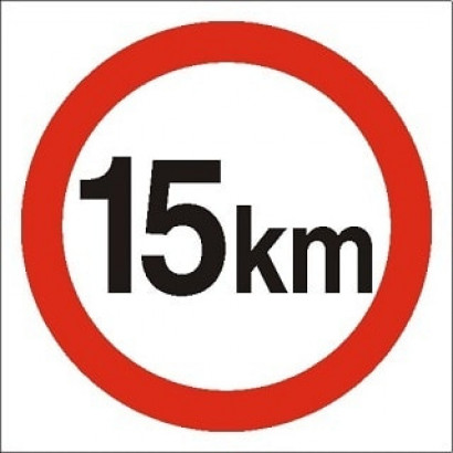 Znak - Ograniczenie prędkości 15 km SA035